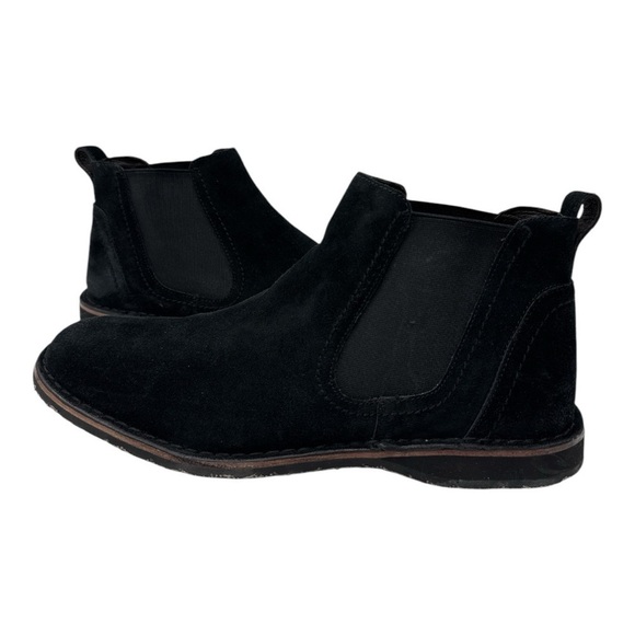 John Varvatos Black Chelsea Suede Leather Boots Shoes Size 11.5 main image 7
